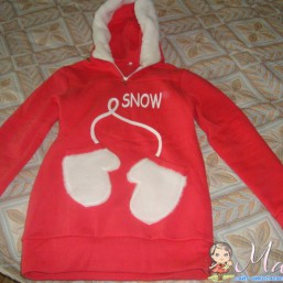 Теплая кофта-худи