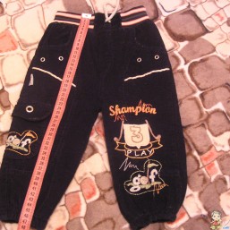 детские утепленные вельветовые штанишки