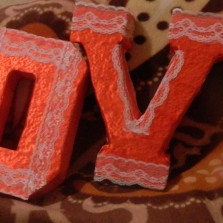 Объемные буквы из пенопласта.