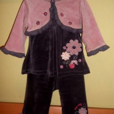 Велюровый костюм тройка 3-6 мес