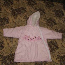 Пальто розовое до 0,5-1,5г 