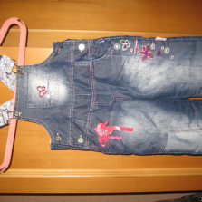 Утепленный джинсовый комбез