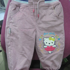 штанишки теплые сереневые, хлопок с китти