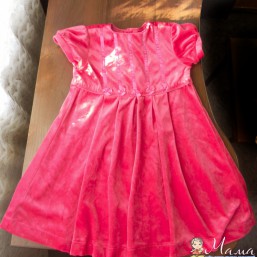 Платье бархатное на 1-2 года