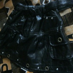 Юбка школьная (кожа)