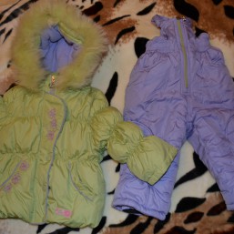 Зимний комплект для девочки Donillo (куртка+полукомбез)