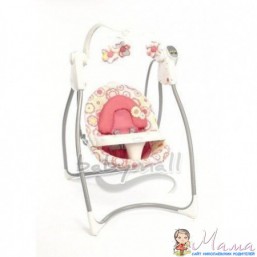 Кресло-качалка LOVIN'HUG (с подключением к электросети), Poppy, цвет белый с розовым [1L97POPE]