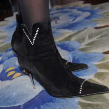 Полусапожки замшевые