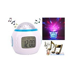 Музыкальные часы с проектором звездного неба 