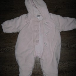 Теплий рожевий демі комбез