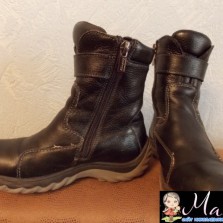 Сапоги кожаные, зимние. 