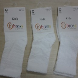 Носочки белые BROSS р22-24,25-27,28-30,31-33,34-36