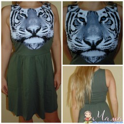 Шикарное платье с тигром