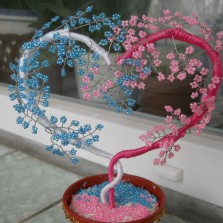 Дерево любви из бисера