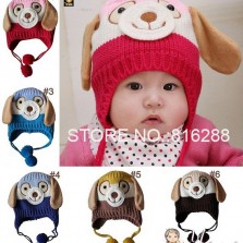 ВЕСЕЛАЯ ДЕТСКАЯ ЗИМНЯЯ ДЕМИСЕЗОННАЯ ДВОЙНАЯ ШАПКА "СОБАЧКА С УШКАМИ""