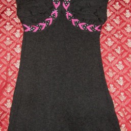 Платье серое и малиновое SERIANNO