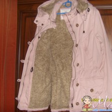 Куртка кораловорозовоя с капюшоном