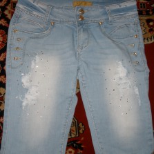 Бриджи джинсовые