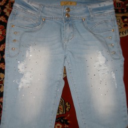 Бриджи джинсовые