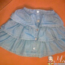 юбочка - 9 лет р.134, легкий джинс 