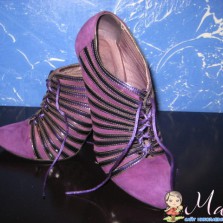 Туфли батильоны из натуральной замши на ШАРУ Цена снижена