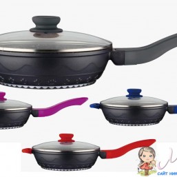 Сковорода PETERHOF PH-15375-24 с крышкой, ø24.