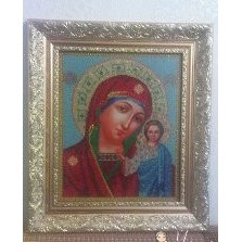 Вышивка чешским бисером.Казанская икона божией матери