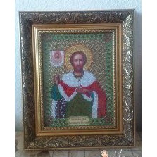 Вышивка чешским бисером. Икона Александра Невского