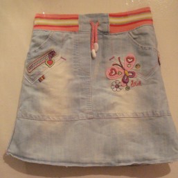  Джинсовая юбка для девочки