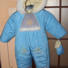 комбинезон на овчине с пинетками