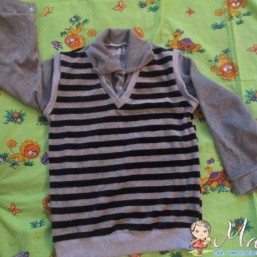 жилет-рубашка велюр.  