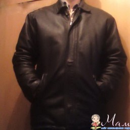 Куртка кожаная мужская, р.52-54, зимняя