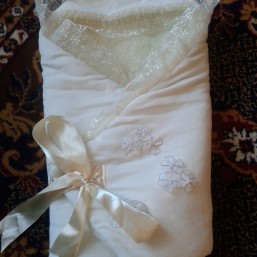 конверт на выписку на овчине для малышки!