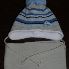 Продам польский набор зимняя шапка на флисе и шарфик