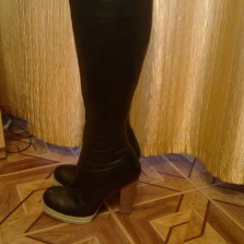 Зимние сапоги кожа