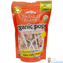 Органические леденцы на палочках Yummy Earth, Organic Pops
