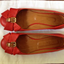 Балетки кожаные