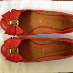 Балетки кожаные