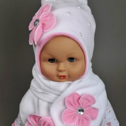 Шапочка с шарфиком для девочки