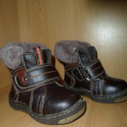 Сапоги кожа на цигейке 22р.