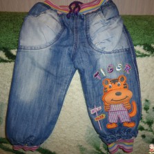 теплые джинсы на девочку