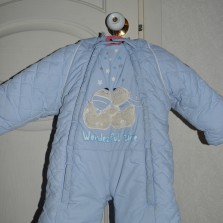 Зимний комбинезон-трансформер на овчине 74 см