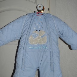 Зимний комбинезон-трансформер на овчине 74 см