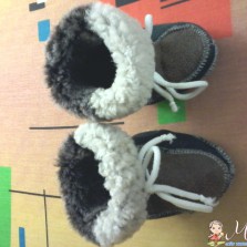 Пинетки меховые, натуральная кожа