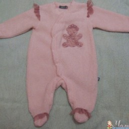 Теплый нарядный человечек для девочки, 6 мес.