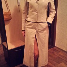 Плащ кожаный р.38 