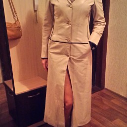 Плащ кожаный р.38 