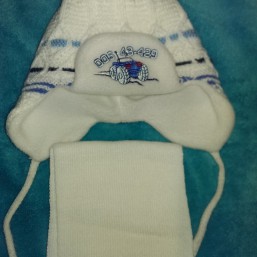 Шапка на флисе +шарфик