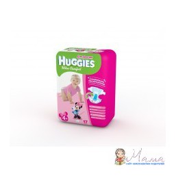 Подгузники HUGGIES Ул. Комфорт Girl 17 №4+ 