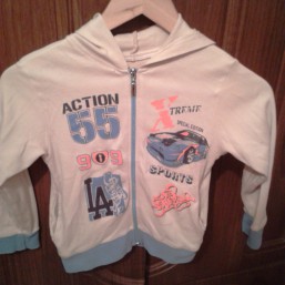 Спортивная кофта на змейке с капюшоном